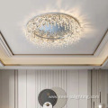 Luxury mirror chassis crystal pendant ceiling lamp
